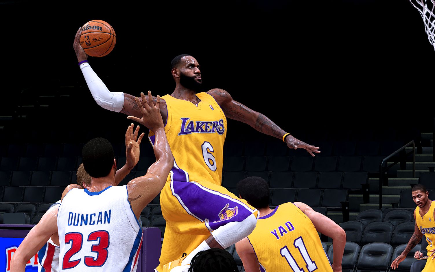 nba2k22魔改名人堂大乱斗经典联盟:公牛vs湖人 第2节