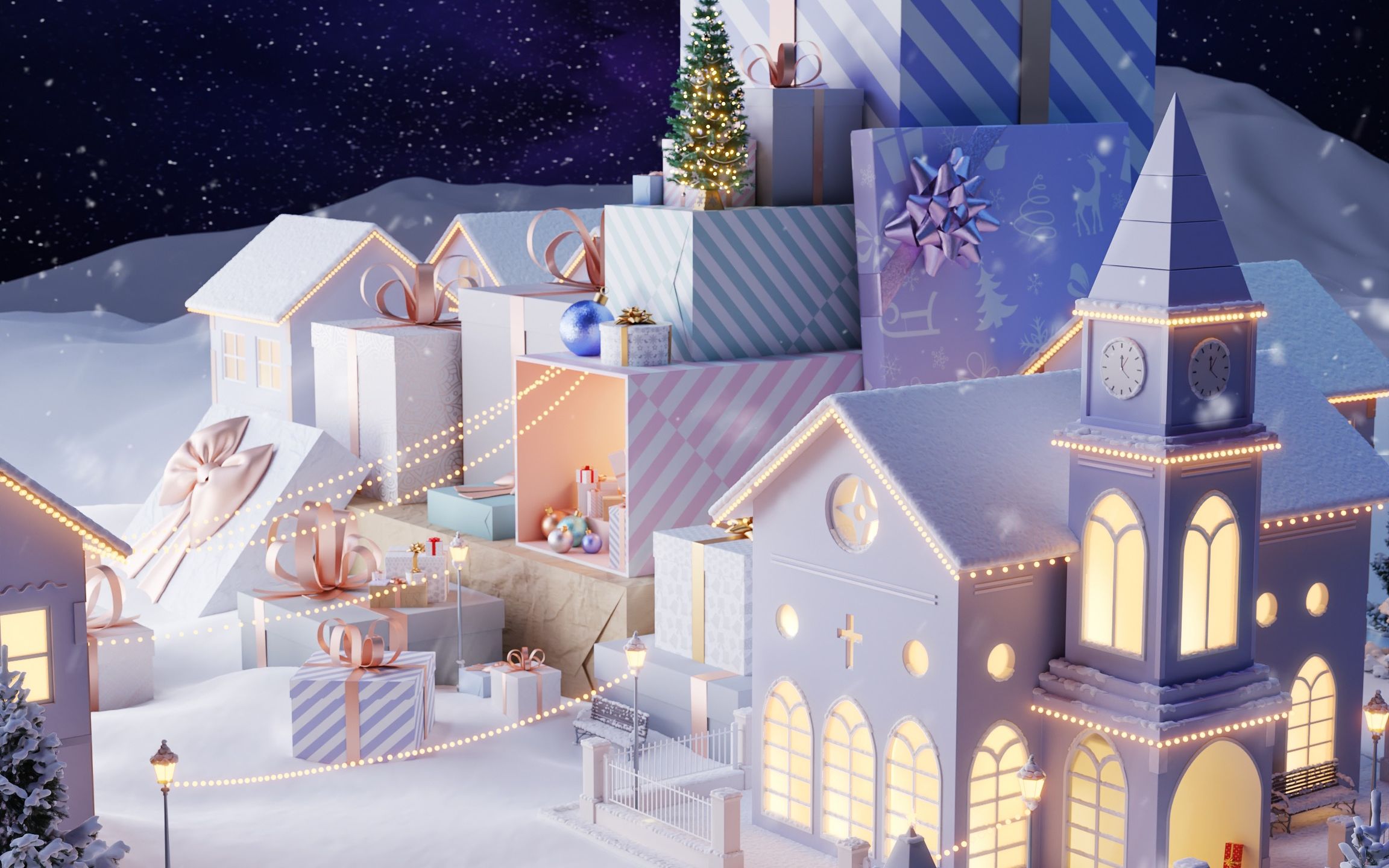 场景渲染 | 圣诞礼物 blender