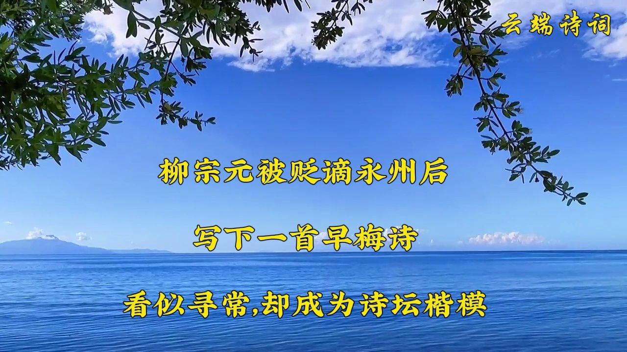 柳宗元被贬谪永州后,写下一首早梅诗,看似寻常,却成为诗坛楷模哔哩哔哩bilibili