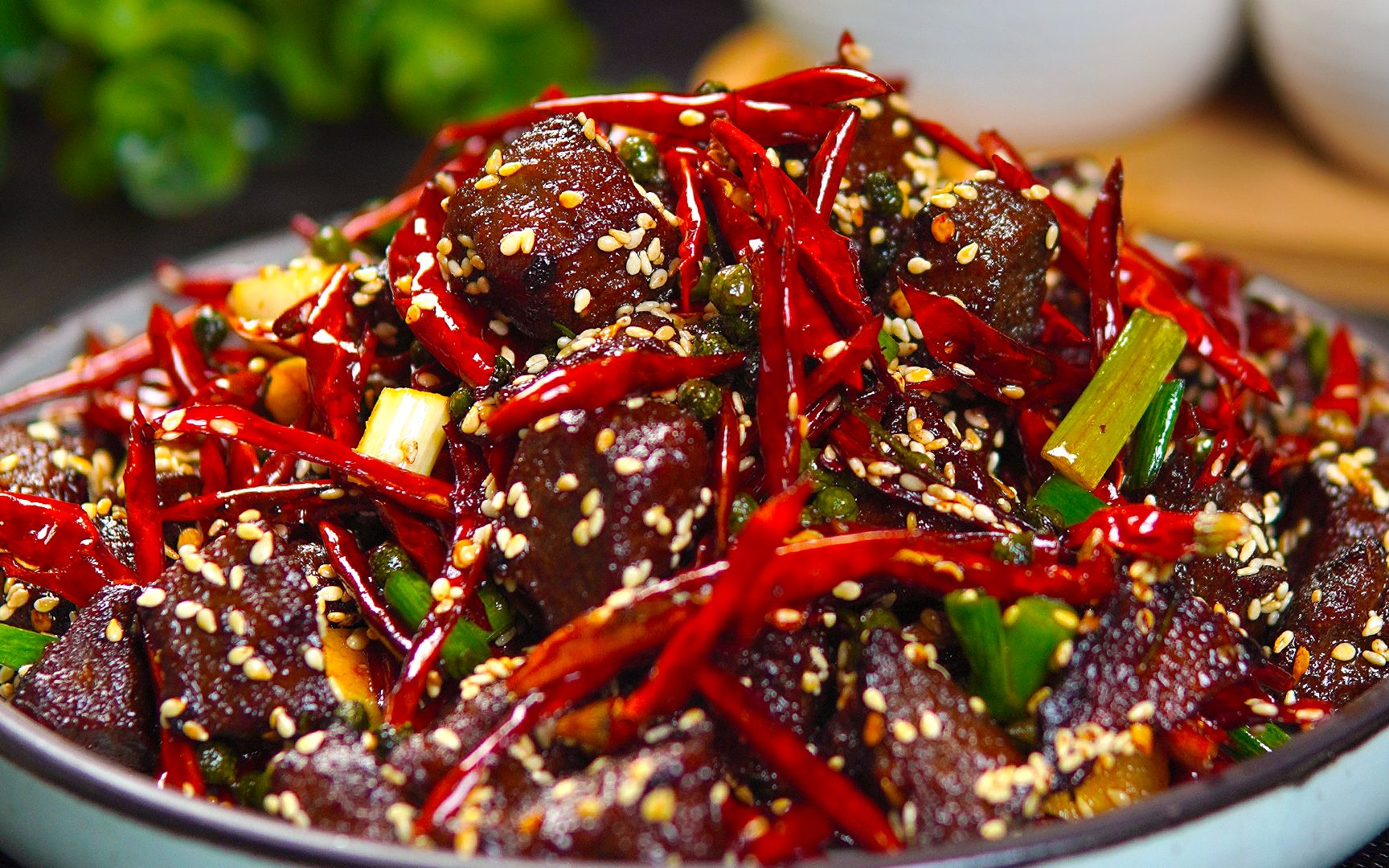 炒猪肝别再老一套了,教你做椒香猪肝,麻辣干香,下酒又下饭