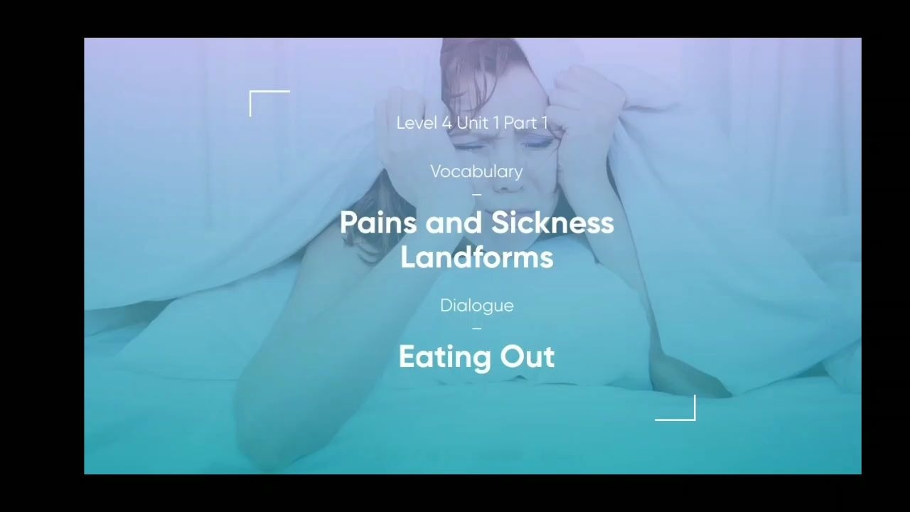 [图]英语流利说|懂你英语|Level-4 Unit-1 Part-2 : Pains & Sickness & Landforms & Eating Out