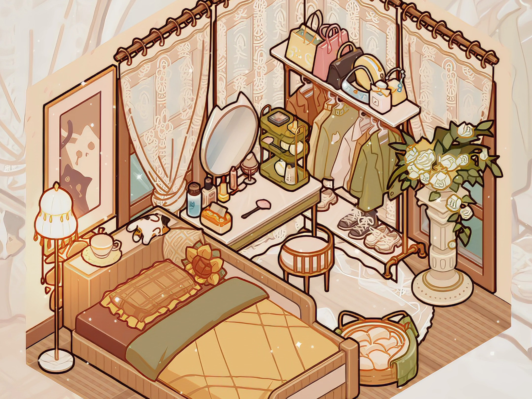 放的满满的小卧室你喜欢吗