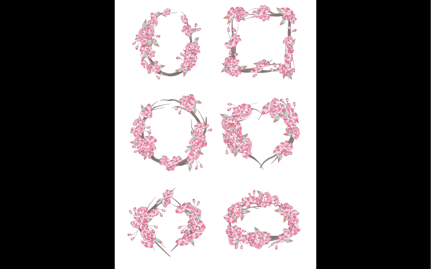 笔尖下的春天浪漫樱花手帐素材