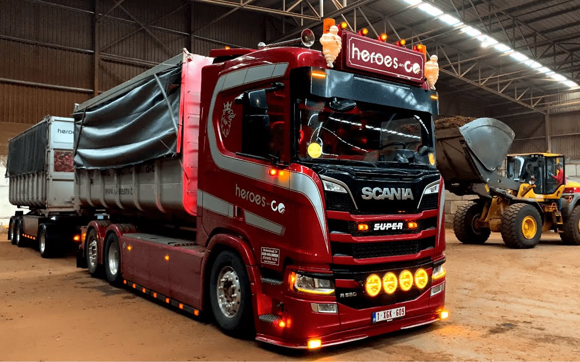 『4k』 斯堪尼亚r580 l v8开管 l heros&co