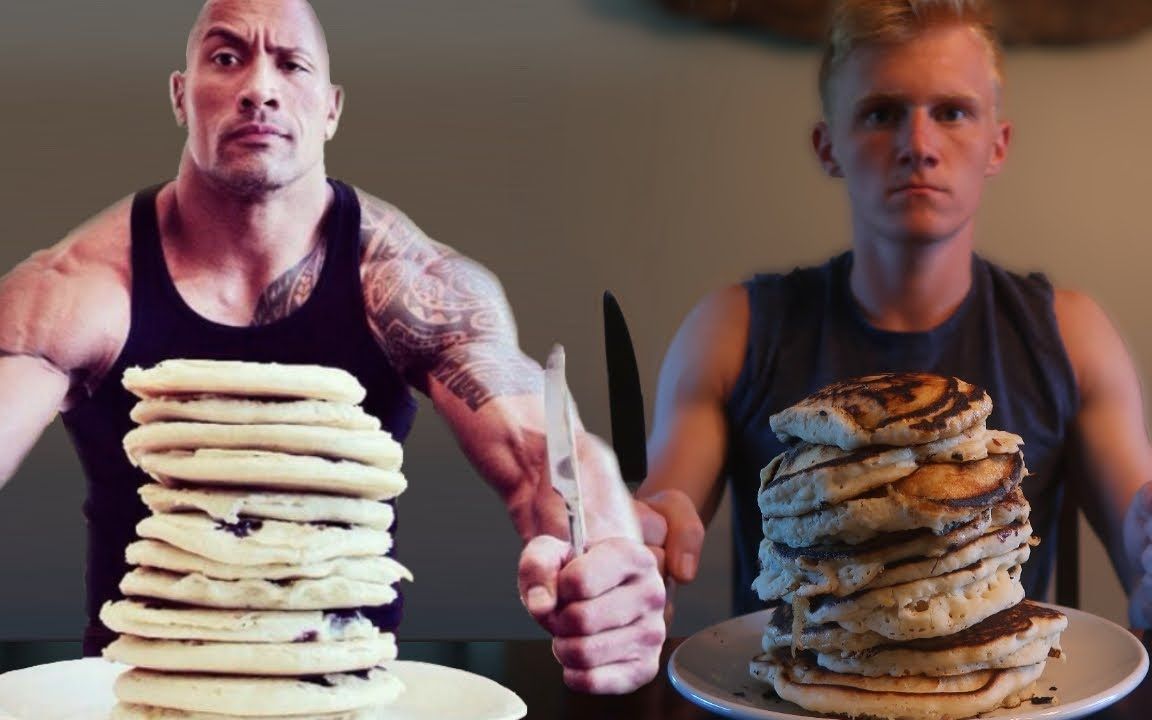 尝试了巨石强森的"放纵日"饮食,参加了一项10,000卡路里的挑战