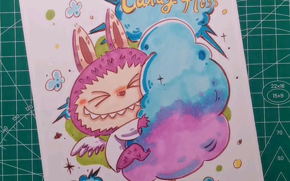 手绘过程|画个棉花糖拉布布!