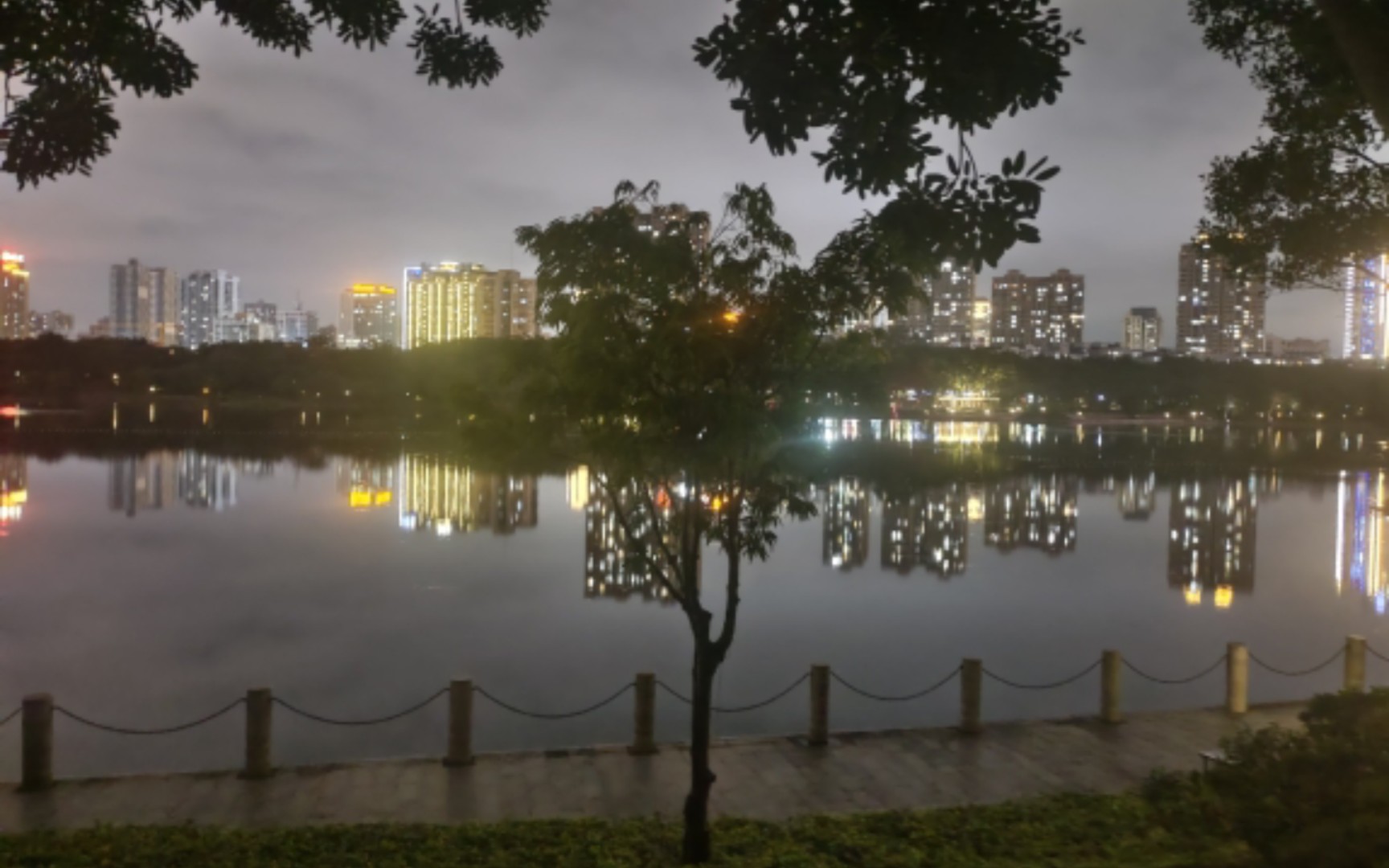 南湖公園夜跑打卡