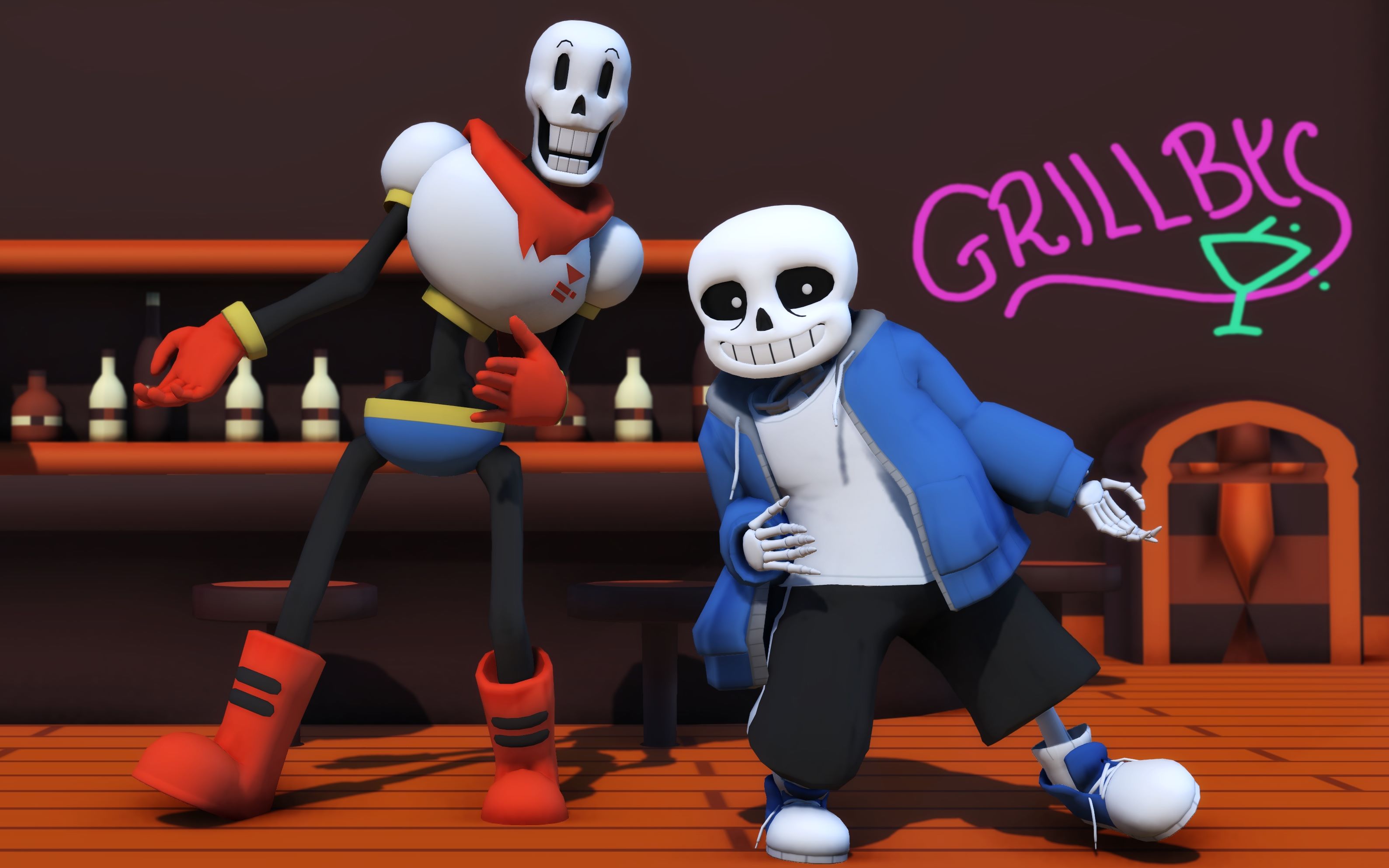 【mmd】movin up! feat stuts【undertale】传说之下 骨兄弟