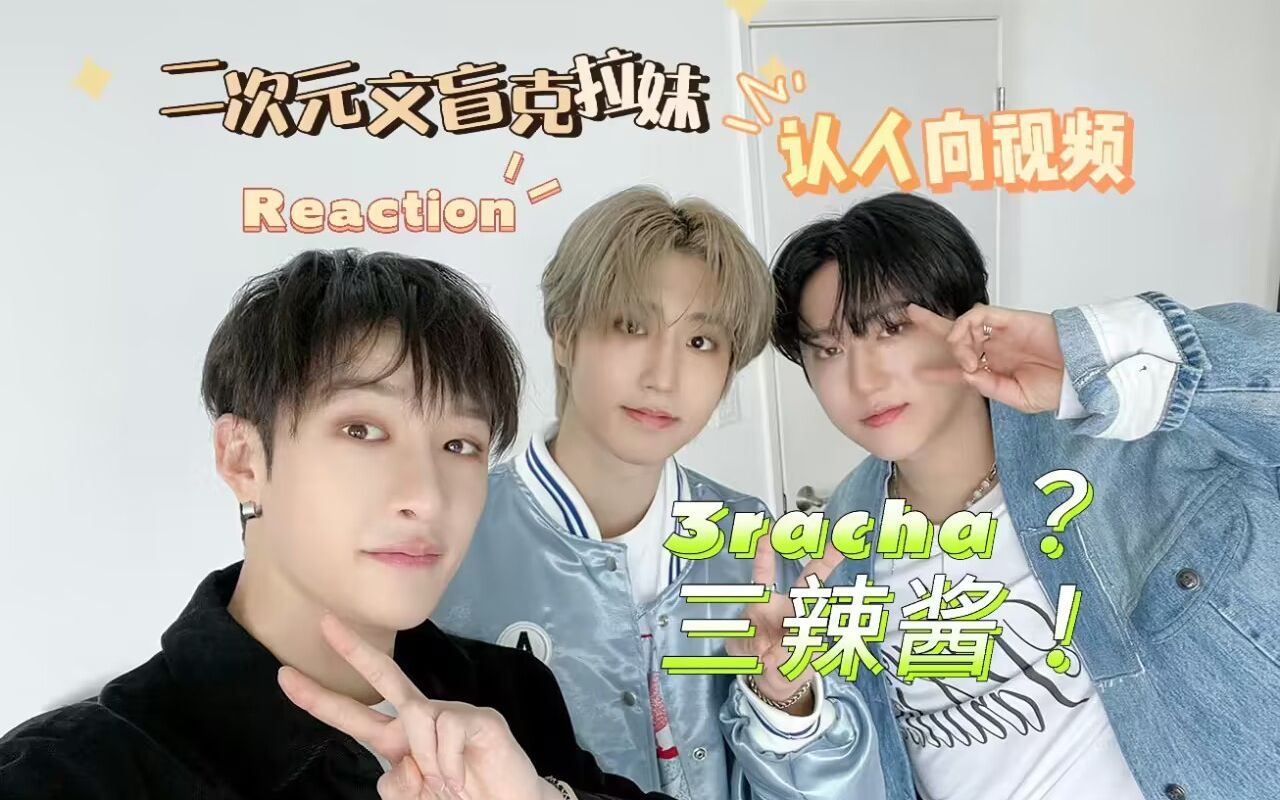 【StrayKids Reaction】文盲认人3racha?三辣酱!哔哩哔哩bilibili