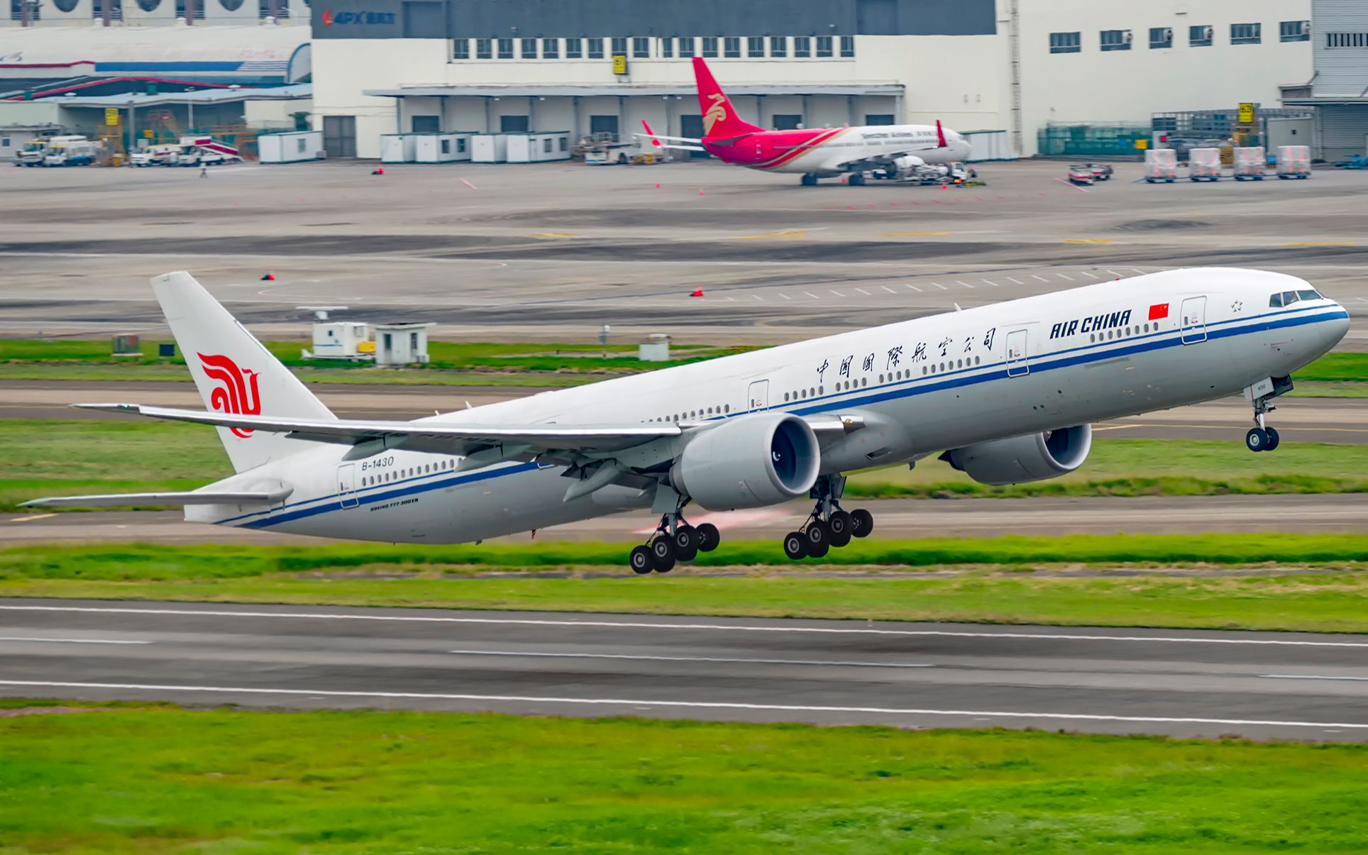 活動 國航波音777巨大的ge90發動機 波音737好小