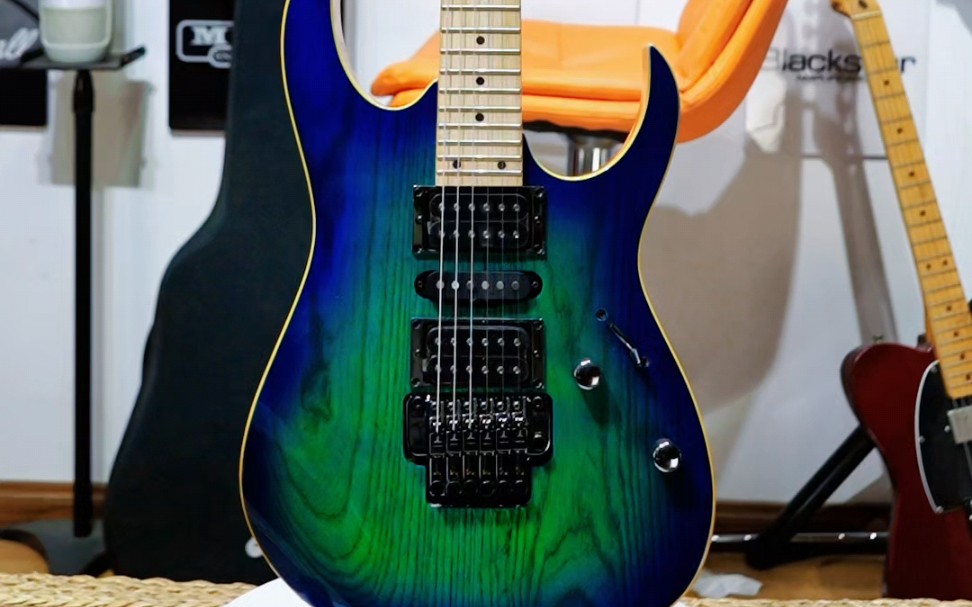 ibanez依班娜依班纳 rg370ahmz-bmt 蓝月渐变电贝斯贝司
