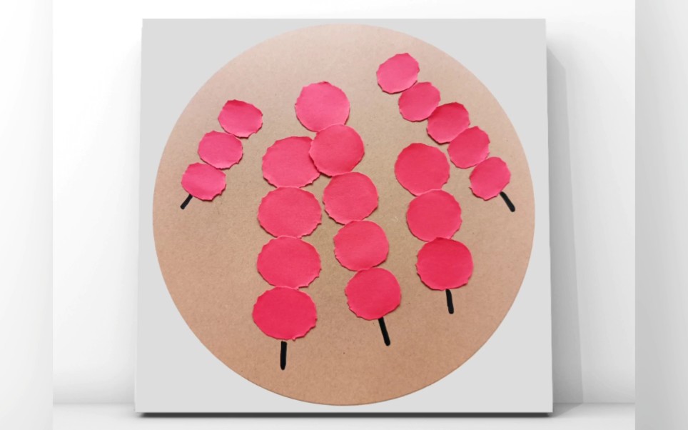 幼儿园手工:冰糖葫芦