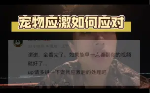 Download Video: 宠物医生教大家宠物应激该如何应对