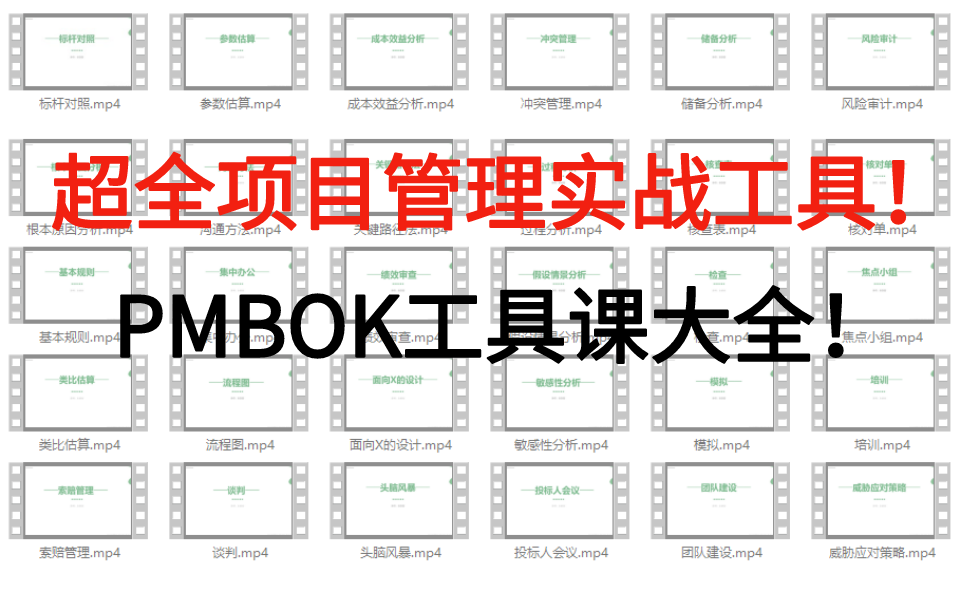 [图]【PMP超干货】57个项目管理实战工具！ PMBOK工具课知识点讲解大全