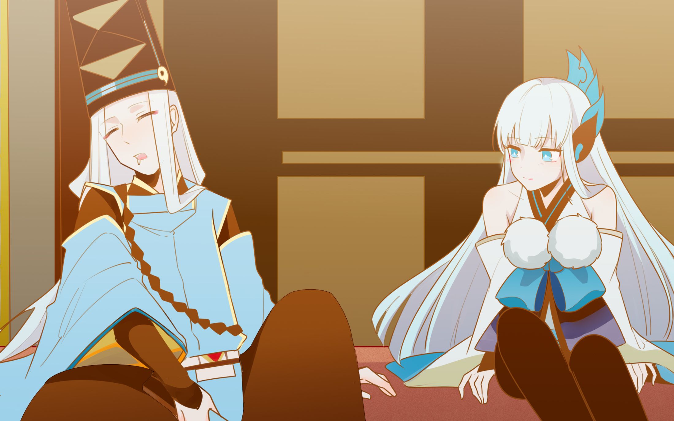 阴阳师手书晴明x雪女小甜饼爱啦啦