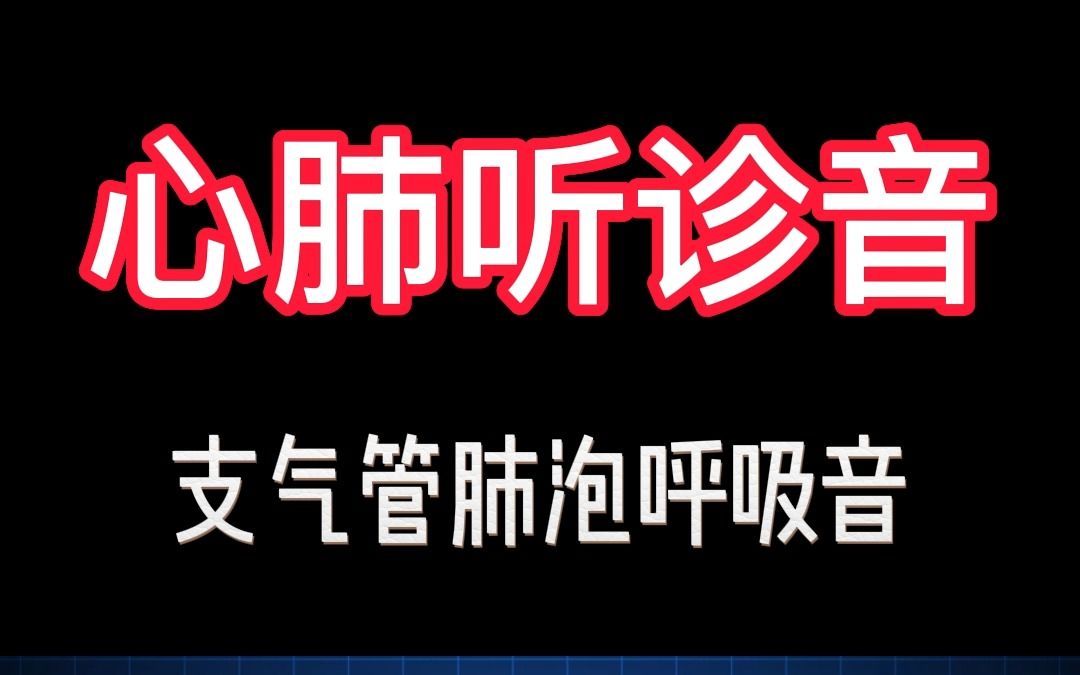 心肺听诊音大全|支气管呼吸音|肺泡呼吸音...临床必备技能,速速Get!哔哩哔哩bilibili