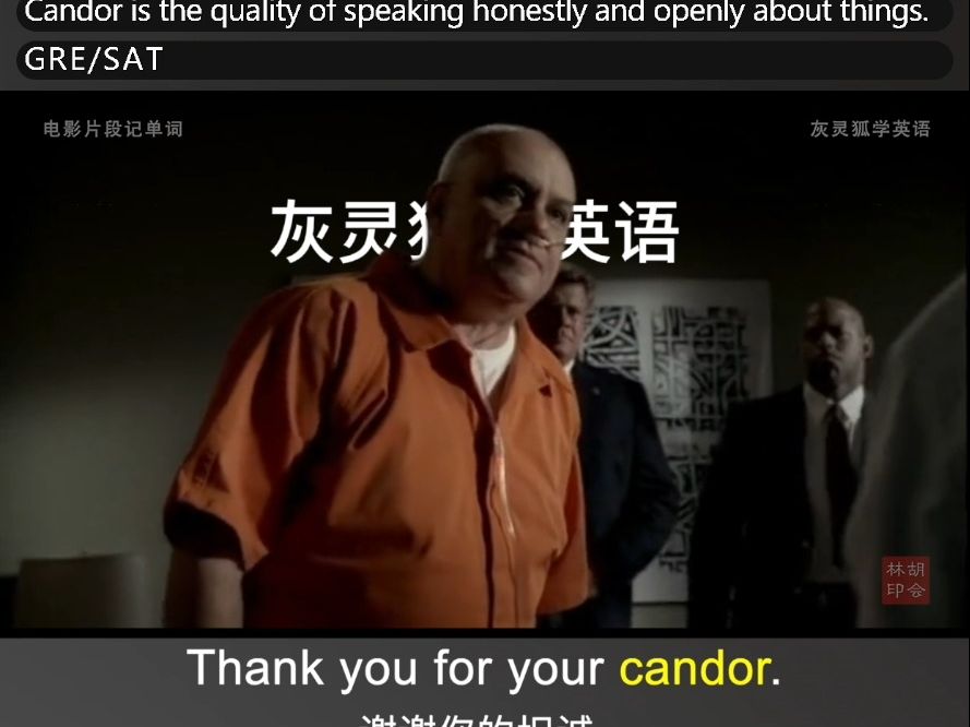 #candor #电影片段记单词 #灰灵狐学英语 让记单词不那么枯燥哔哩哔哩bilibili