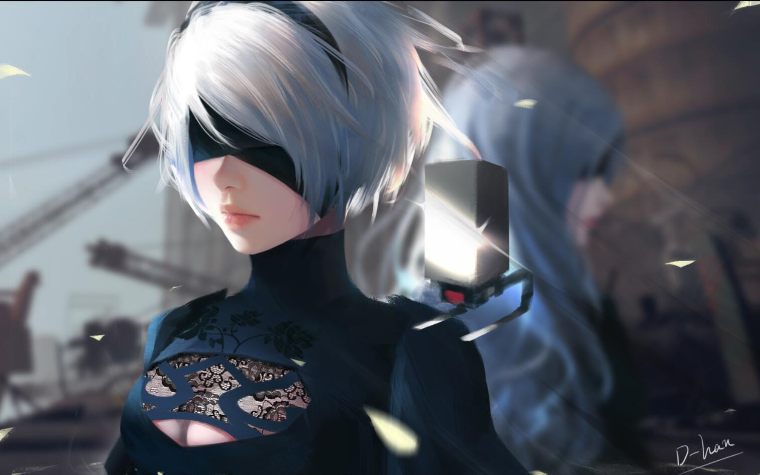 【机械纪元尼尔2b绘画过程】【ps sai绘画】life always ends up