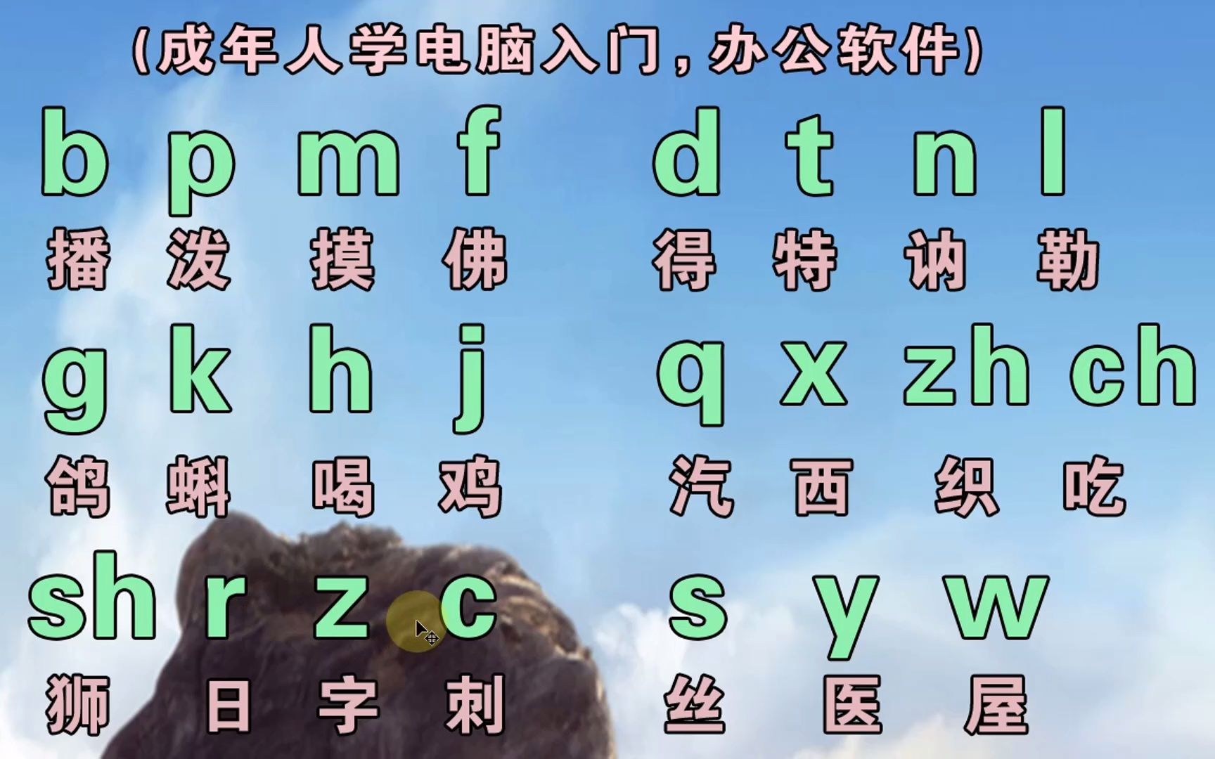 學好拼音字母中老年成人自學拼音打字方法電腦平板手機打字不難