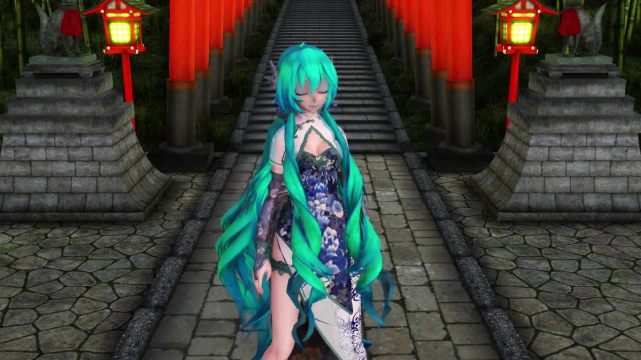 用或其他应用扫描二维码 点赞 模型  tda kimono miku type-elina002