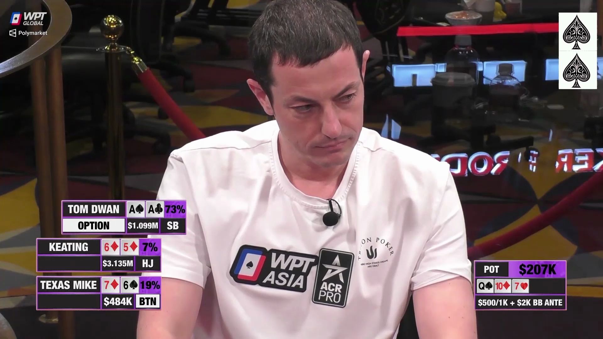 【大鹏德州扑克】毒王哥拿到aa!眼神犀利,价值拉满!