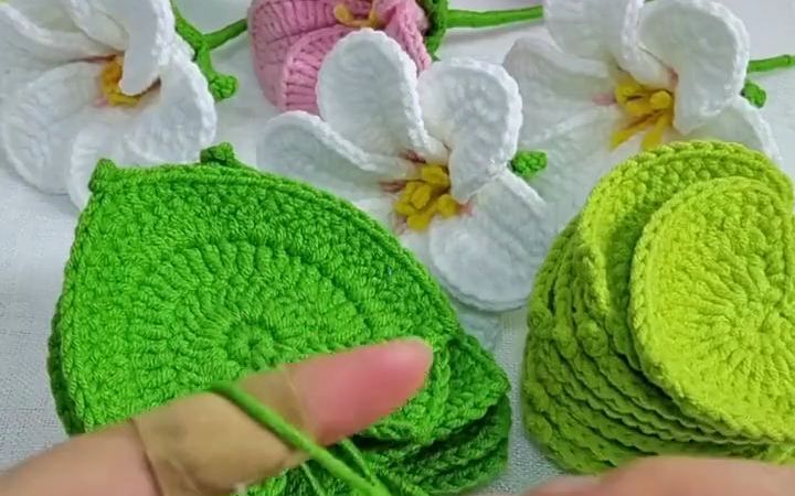 油桐花花环教程7大叶子钩法教程教程手工编织油桐花挂件