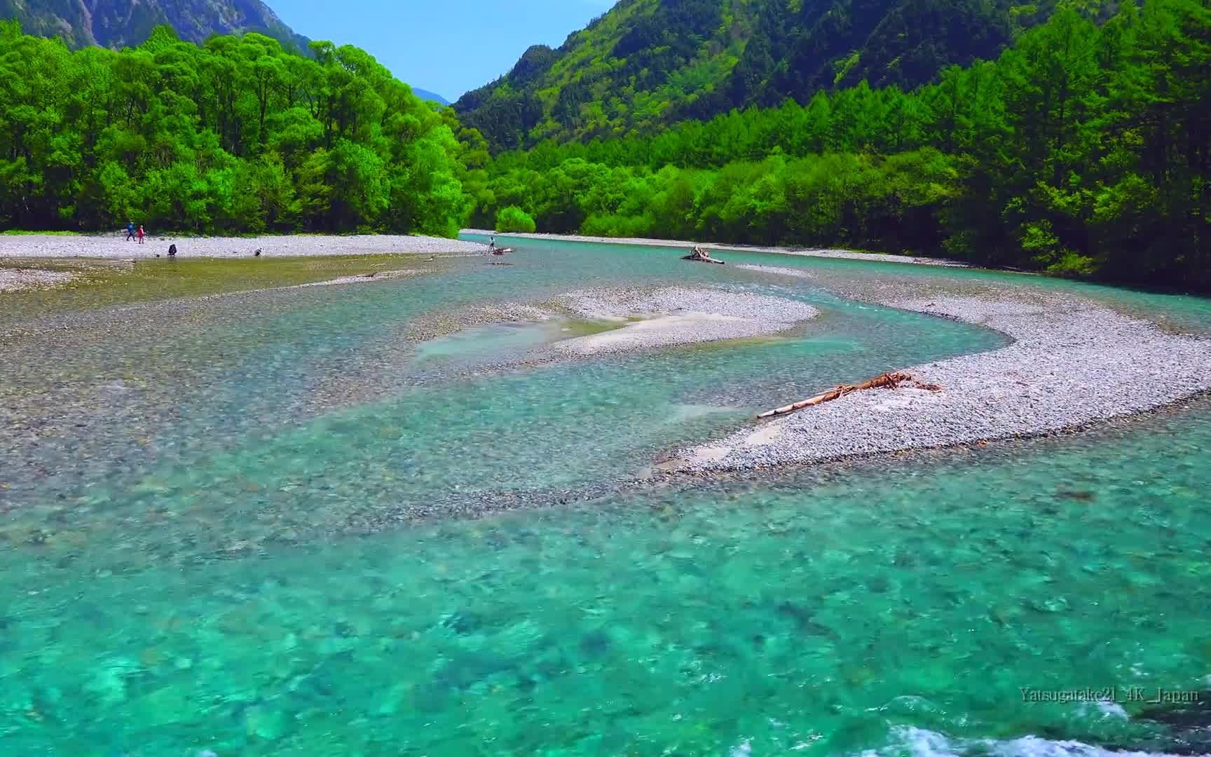 自然声音白噪音:4k绝美景色 日本上高地自然风景