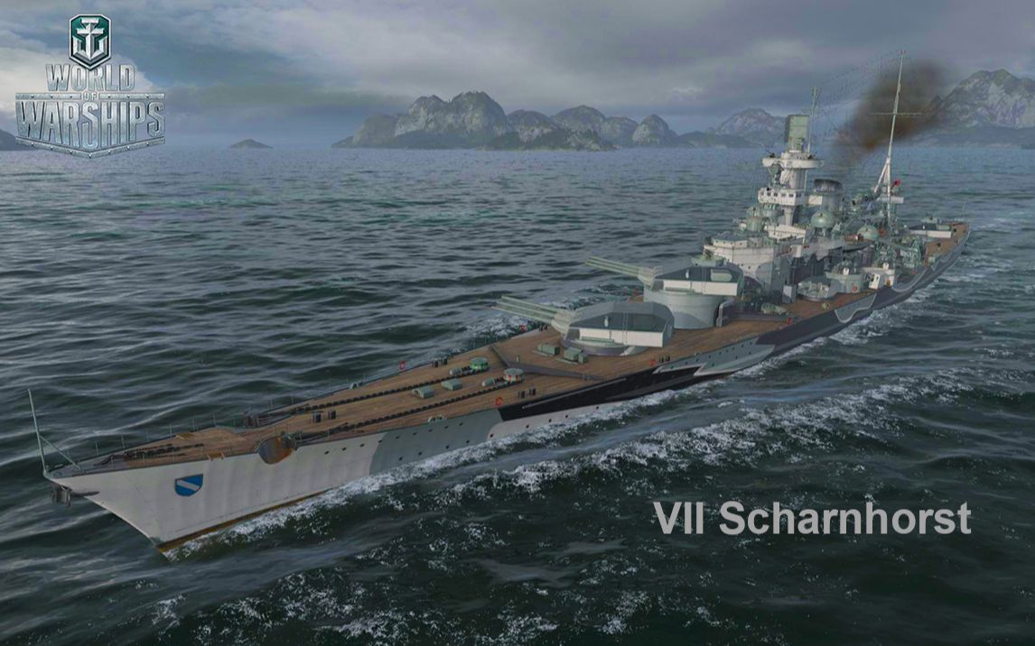 战舰世界scharnhorst沙恩霍斯特7级金币德系战列舰164k伤害6杀从7级就