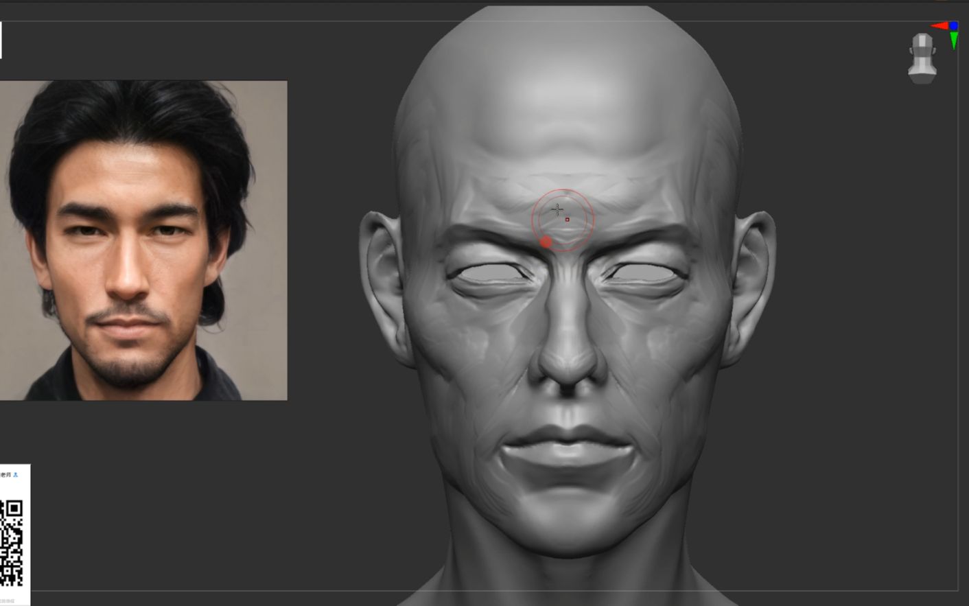 zbrush次世代男性角色雕刻人头五官及肌肉脂肪等讲解