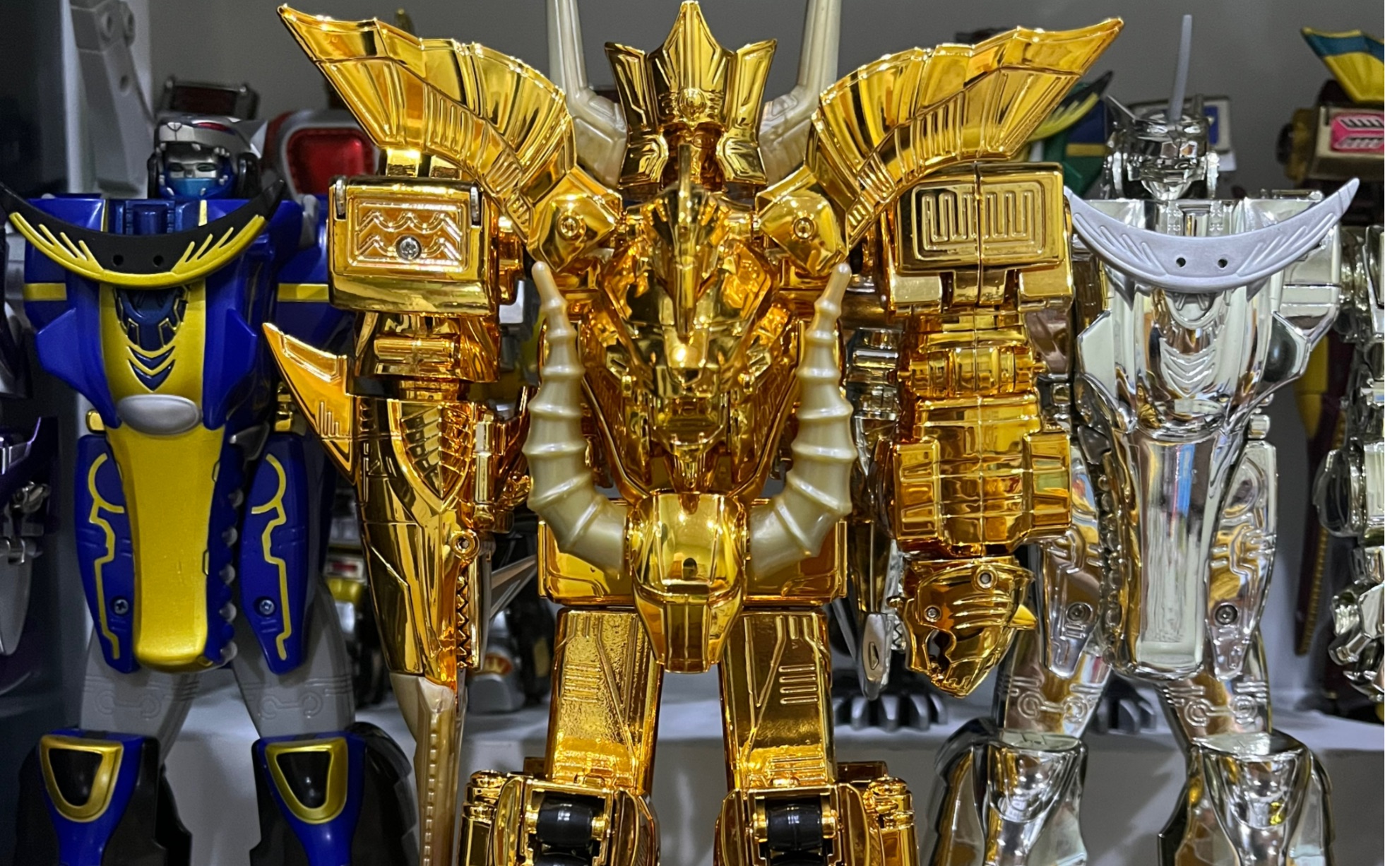 开箱 百兽战队 dx 镀金版 限定版 牙吠神 超级百兽合体