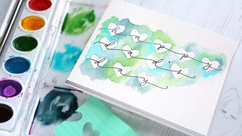 EASY DIY Taped Watercolor – Minimal Supplies Needed