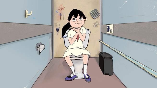 [角色动画] 躲在厕所玩手机的女孩_哔哩哔哩_bilibili