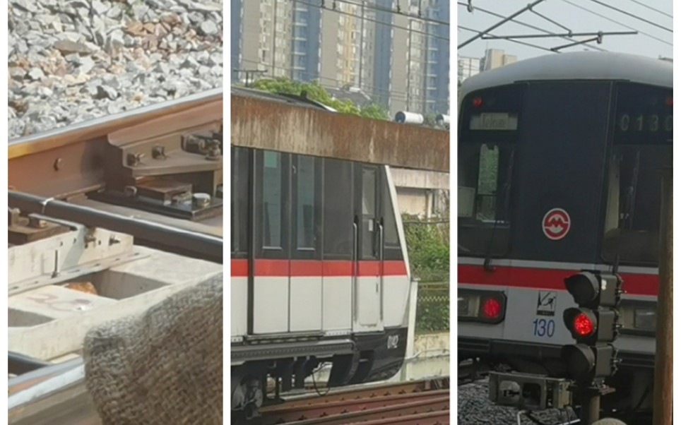 【上海地铁】伪八0130出站,变轨,胖头鱼0142进站(vvvf&轮轨原声)