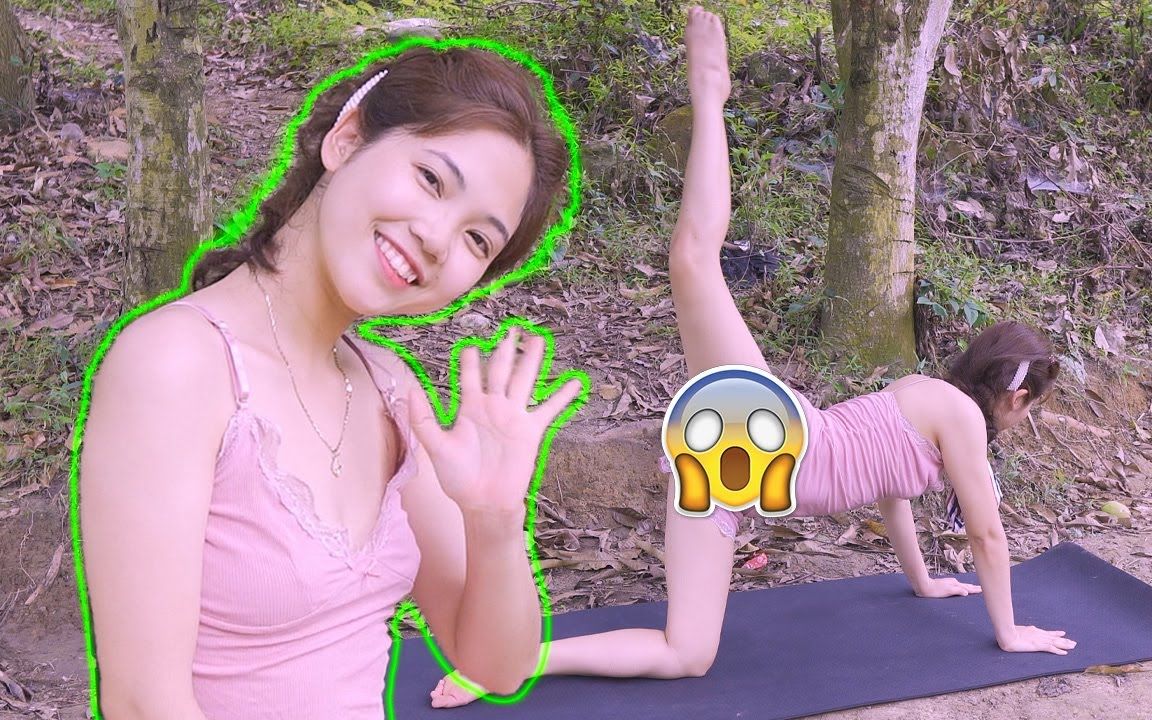 [4k]穿着迷你裙尝试瑜伽! - 晨练伸展开髋~307_哔哩哔哩_bilibili