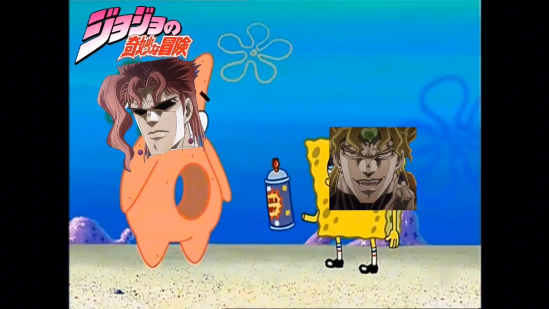 海绵宝宝复刻jojo的奇妙冒险经典"冥"场面