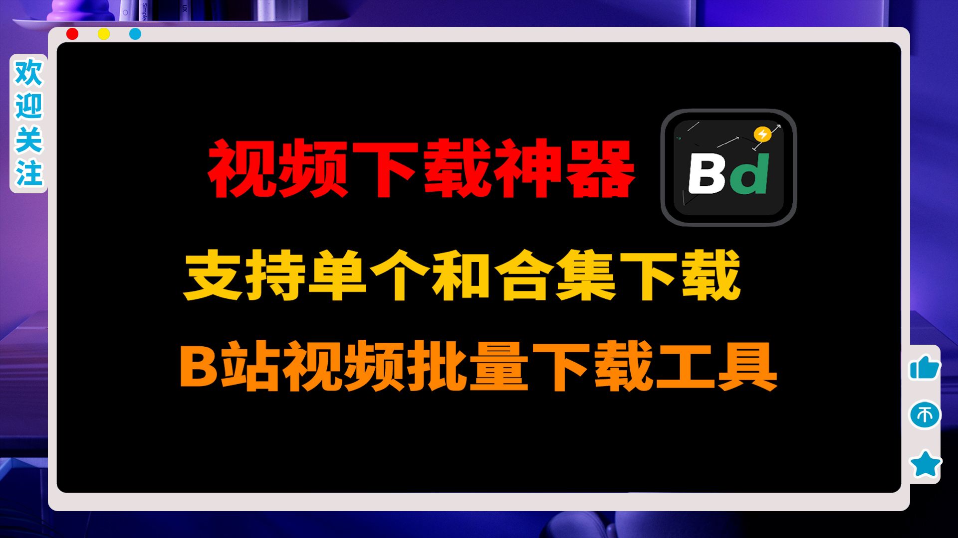 视频下载工具:如何批量下载B站视频,B站视频批量下载工具,支持单个和合集下载 !哔哩哔哩bilibili