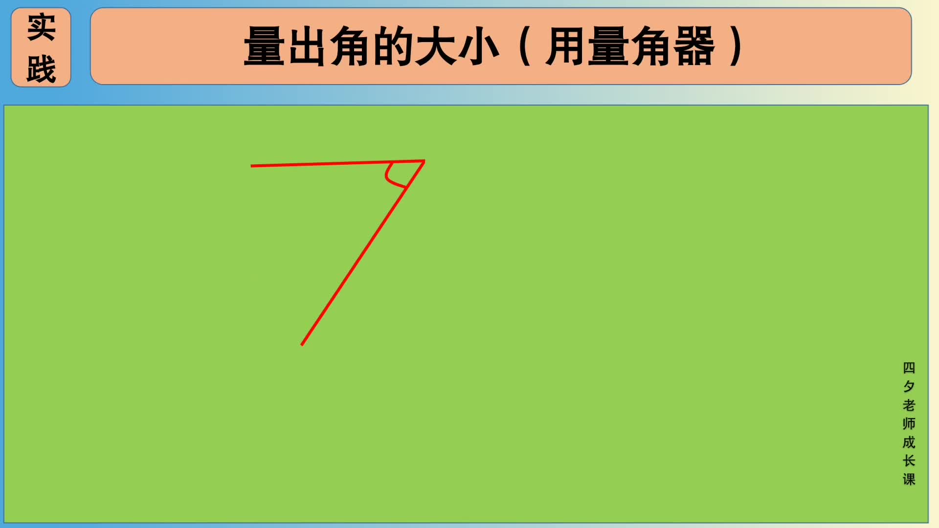 四年级数学:量出角的大小(用量角器)哔哩哔哩bilibili