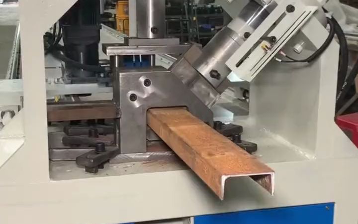 数控槽钢切断打孔一体机 手送料全自动冲孔机