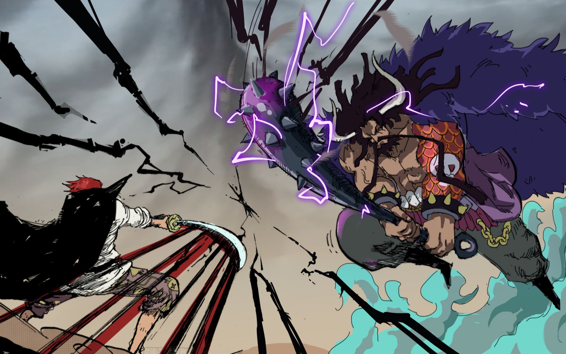 超燃自制红发vs凯多