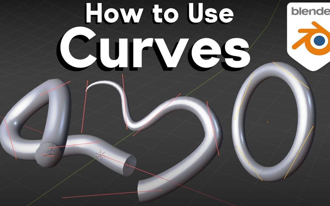 Blender 曲线(Curves)使用小技巧(中英文字幕)哔哩哔哩bilibili