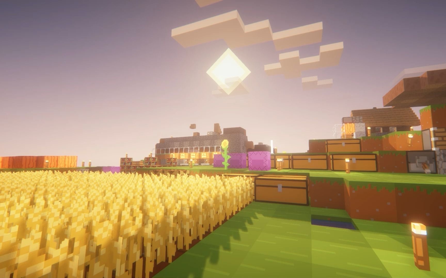 minecraft bsl光影 bare bones材质包,简直绝了(日落到日出) part 02