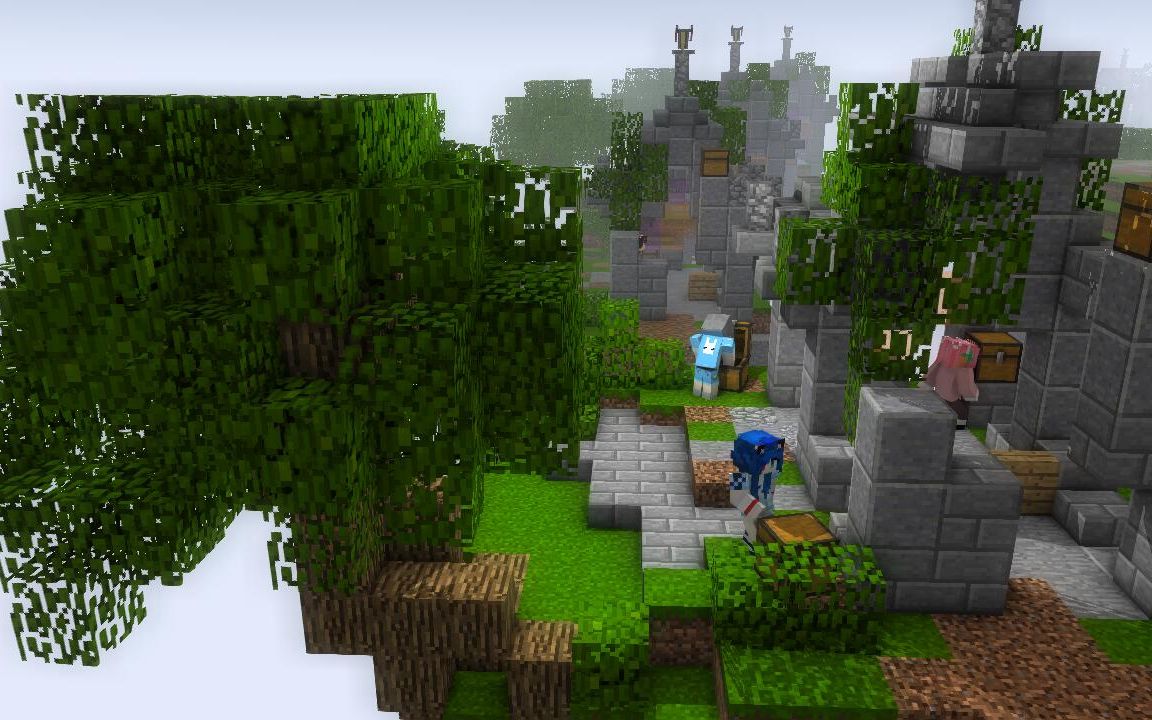 嗨皮咳嗽空岛战争动画第三集minecraft我的世界三维 战争 (沉默君mine