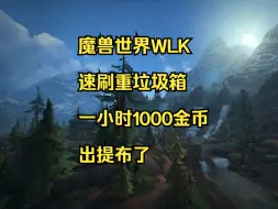 Descargar video: 魔兽世界WLK新手速刷重垃圾箱，一小时1000金币，出提布了