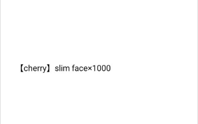 [图]【cherry】slim face×1000