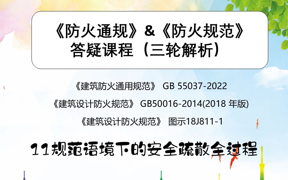 《建筑防火通用规范》&《建筑设计防火规范》第一轮【11】规范语境下的安全疏散全过程哔哩哔哩bilibili