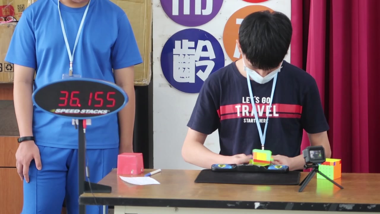 王楷文五阶官方单次41.53秒! 使用魔方:傲创gtsm