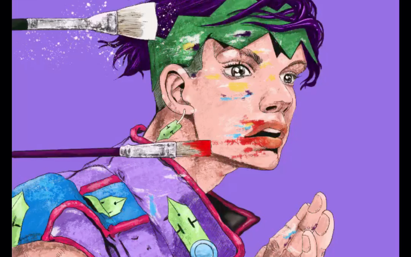 【ipad pro  procreate】【jojo】画个西北老汉 荒木抄袭岸边露伴?