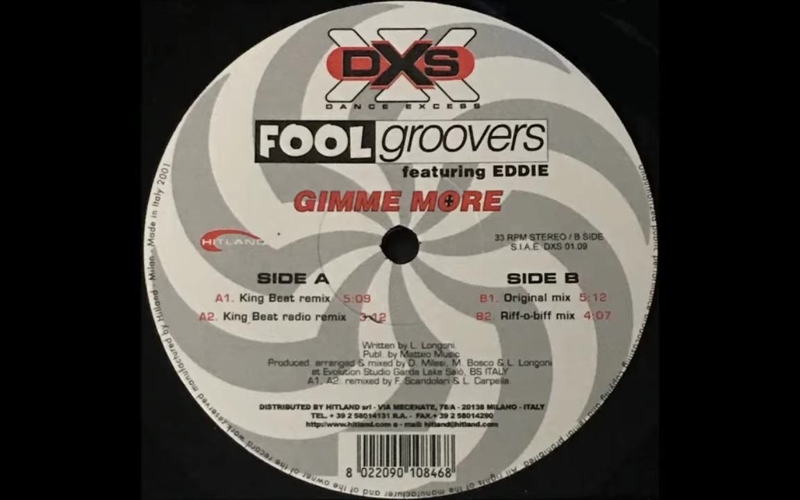 [图]【自收藏】Fool Groovers Feat. Eddie – Gimme More (King Beat Mix)