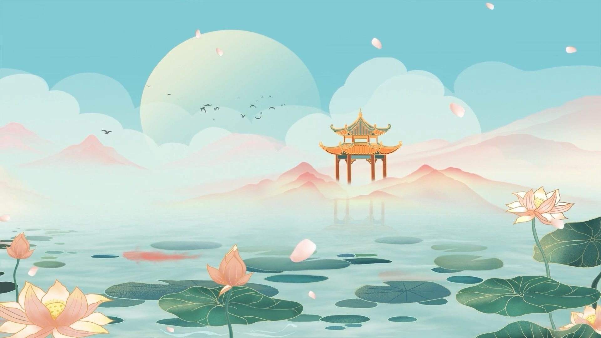 y1357舞蹈《踏浪》led背景视频