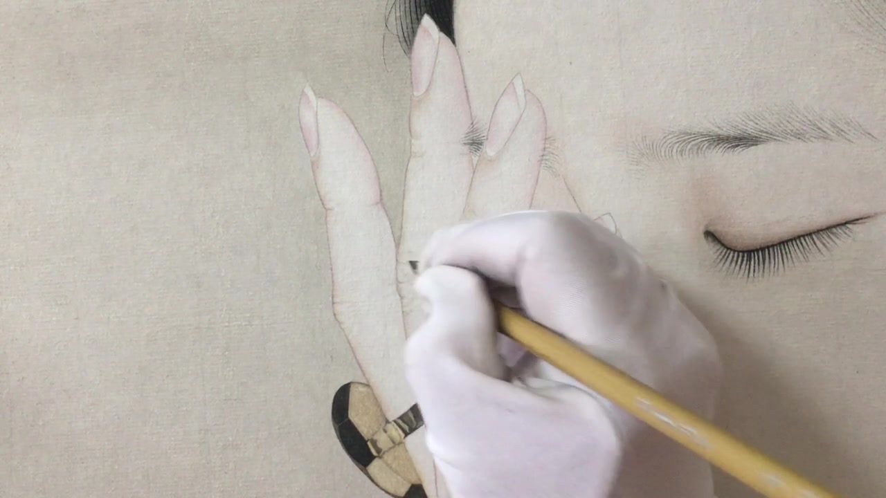 工笔人物:手部处理_哔哩哔哩 (゜-゜)つロ 干杯~-bilibili